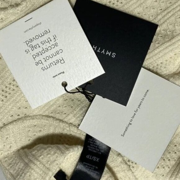 NEW SMYTHE  Womens Top Ivory Size XS Poitelle Knit Turtleneck Tight Longsleeve - Picture 8 of 8